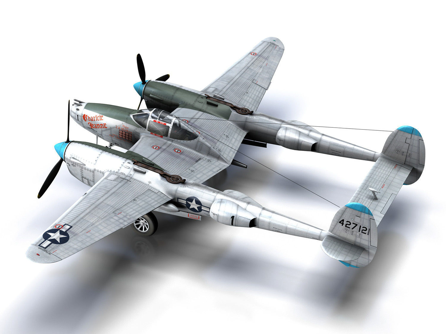 Lockheed P-38 Lightning - Charlcie Jeanne 3D model_10