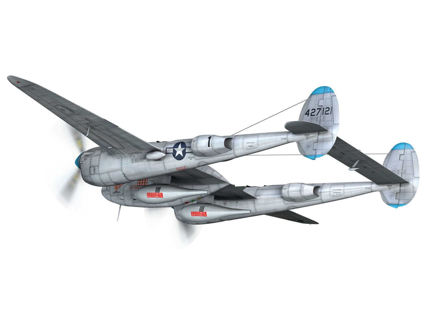 Lockheed P-38 Lightning - Charlcie Jeanne 3D model_3