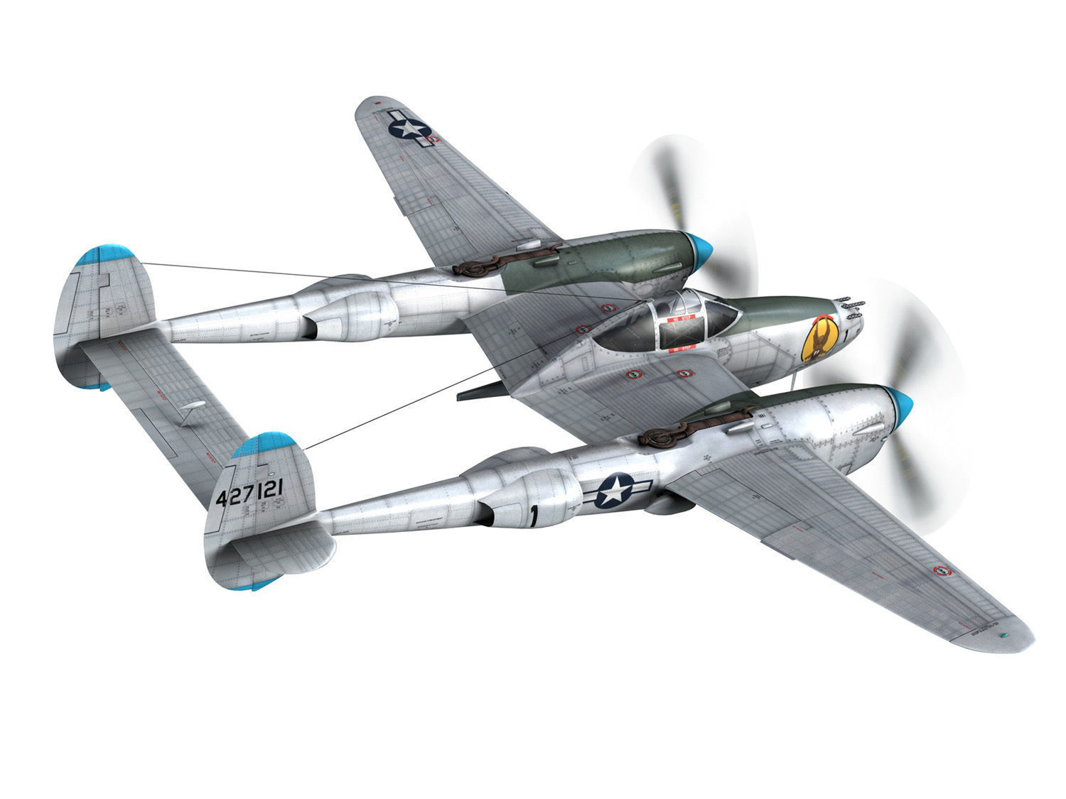 Lockheed P-38 Lightning - Charlcie Jeanne 3D model_6
