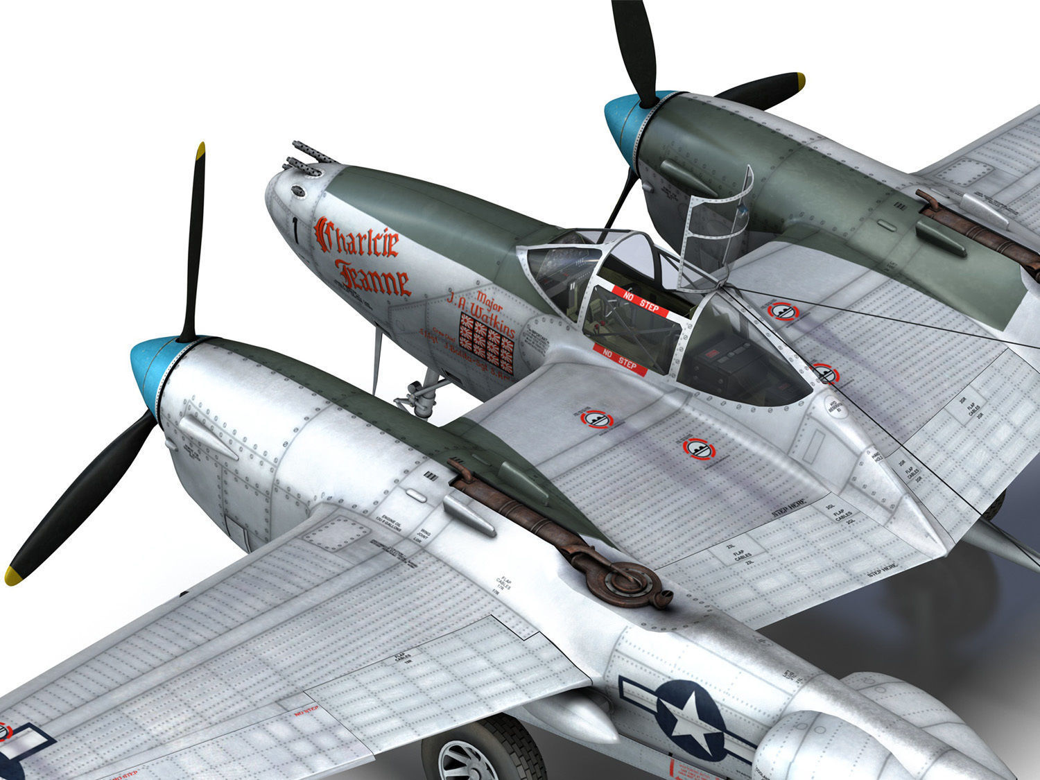 Lockheed P-38 Lightning - Charlcie Jeanne 3D model_16