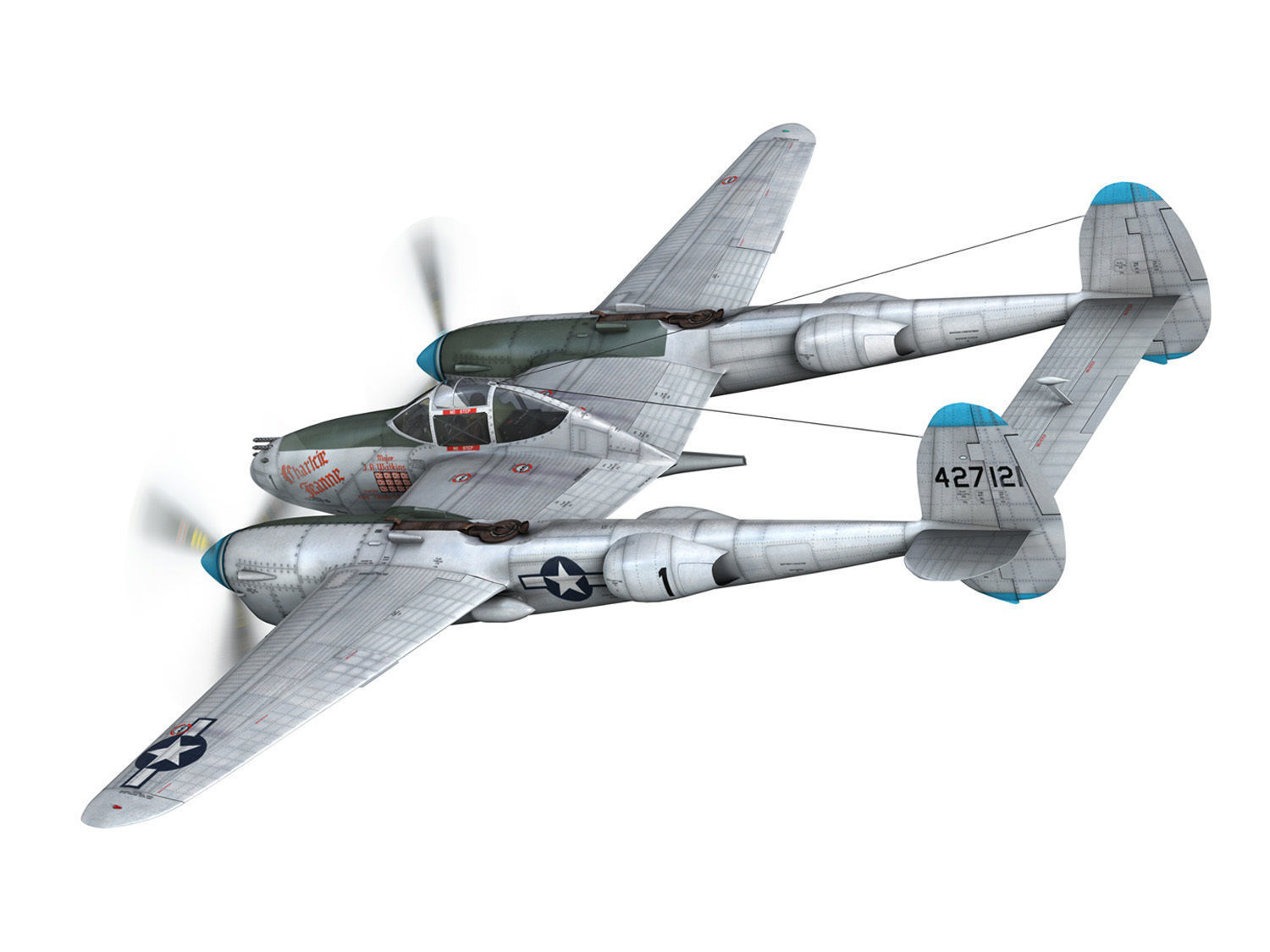 Lockheed P-38 Lightning - Charlcie Jeanne 3D model_4
