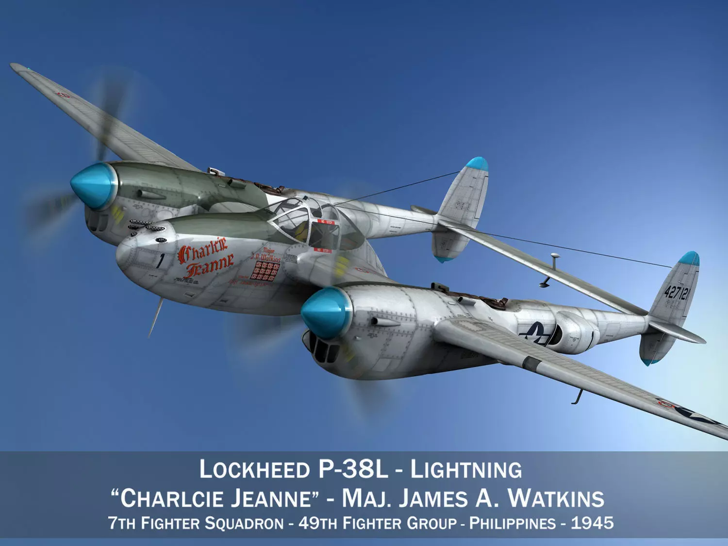 Lockheed P-38 Lightning - Charlcie Jeanne 3D model_0