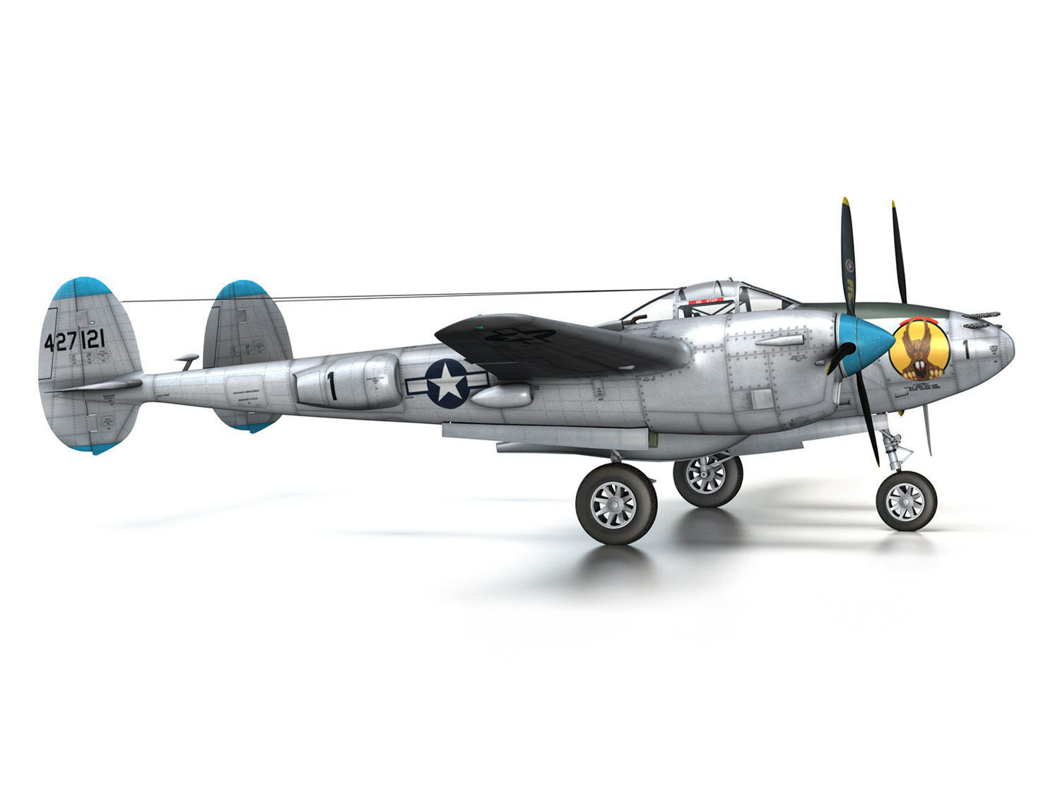 Lockheed P-38 Lightning - Charlcie Jeanne 3D model_14