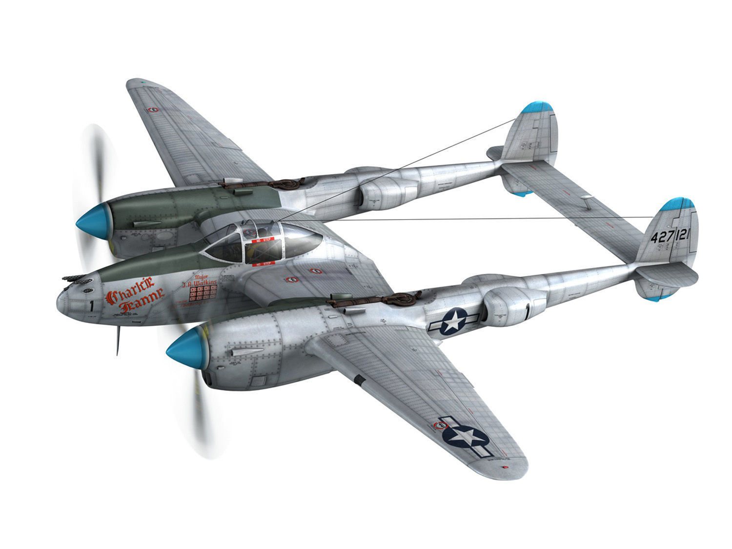 Lockheed P-38 Lightning - Charlcie Jeanne 3D model_2