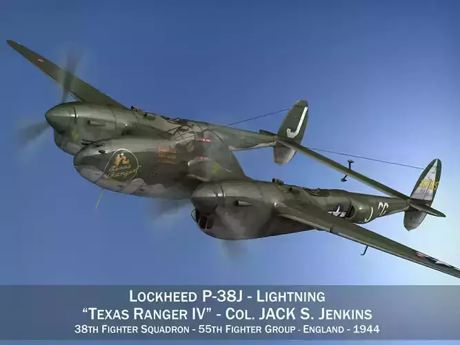 Lockheed P-38 Lightning - Texas Ranger IV 3D model