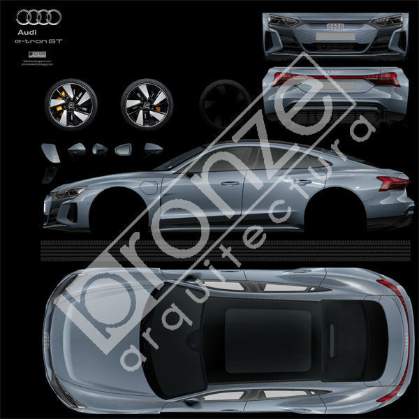 Audi e-tron GT 2022 Low-poly 3D model_24