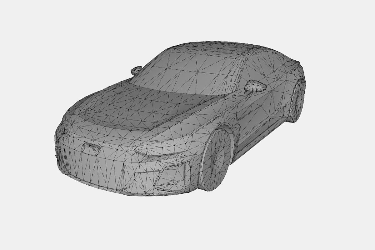 Audi e-tron GT 2022 Low-poly 3D model_20