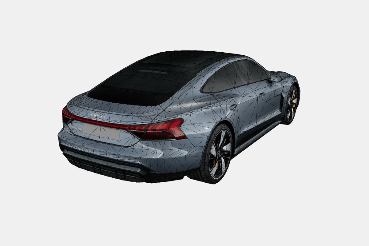 Audi e-tron GT 2022 Low-poly 3D model_19