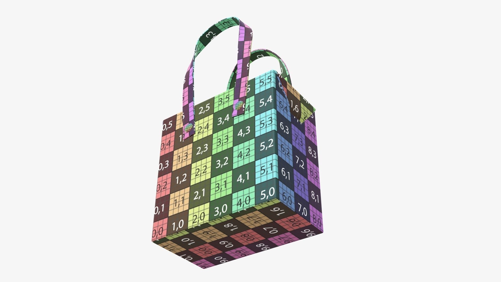 Cardboard box with handles and rivets 01 3D model_12