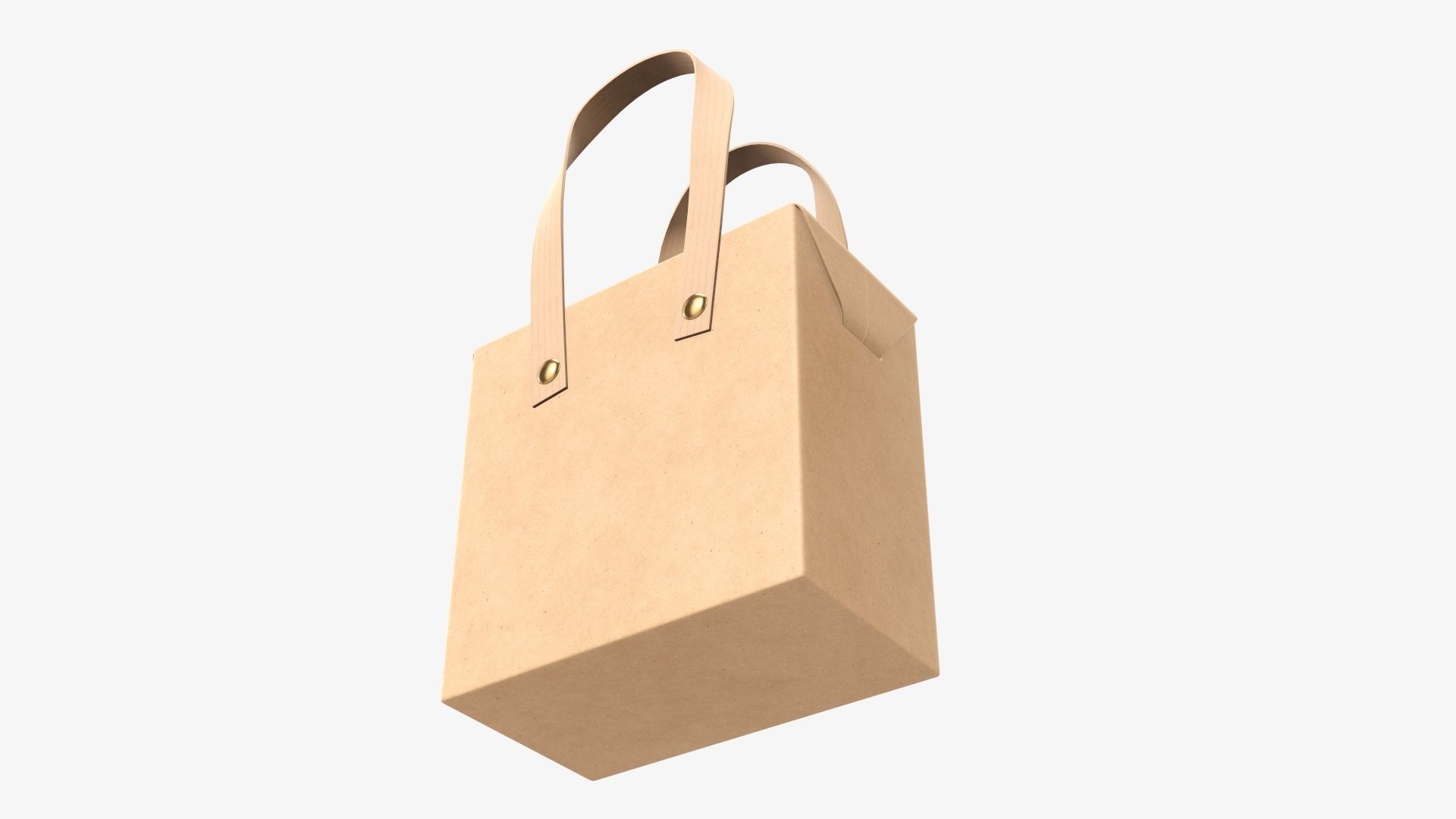 Cardboard box with handles and rivets 01 3D model_2