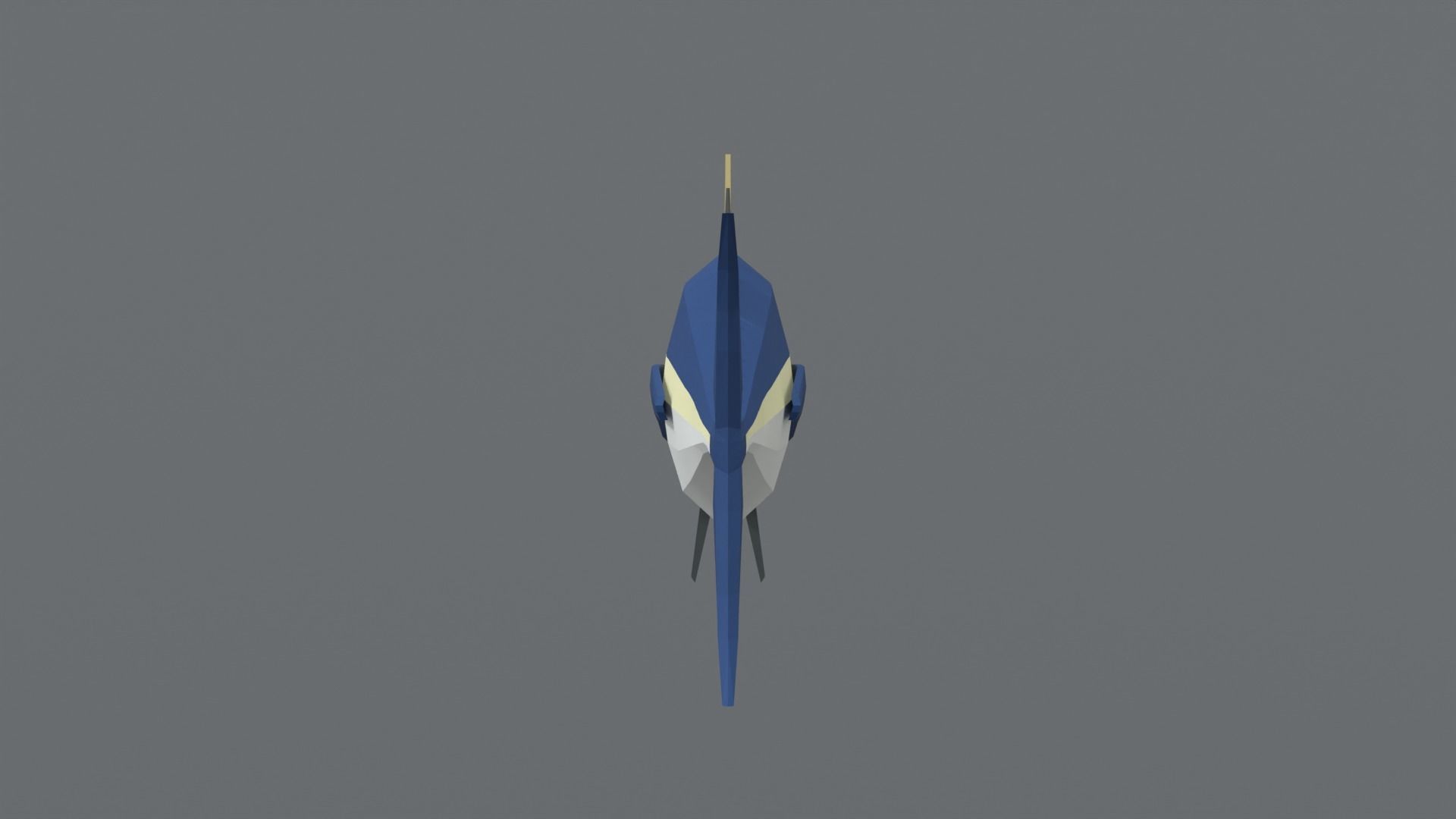 Low Poly Cartoon Tuna Fish Low-poly 3D model_3