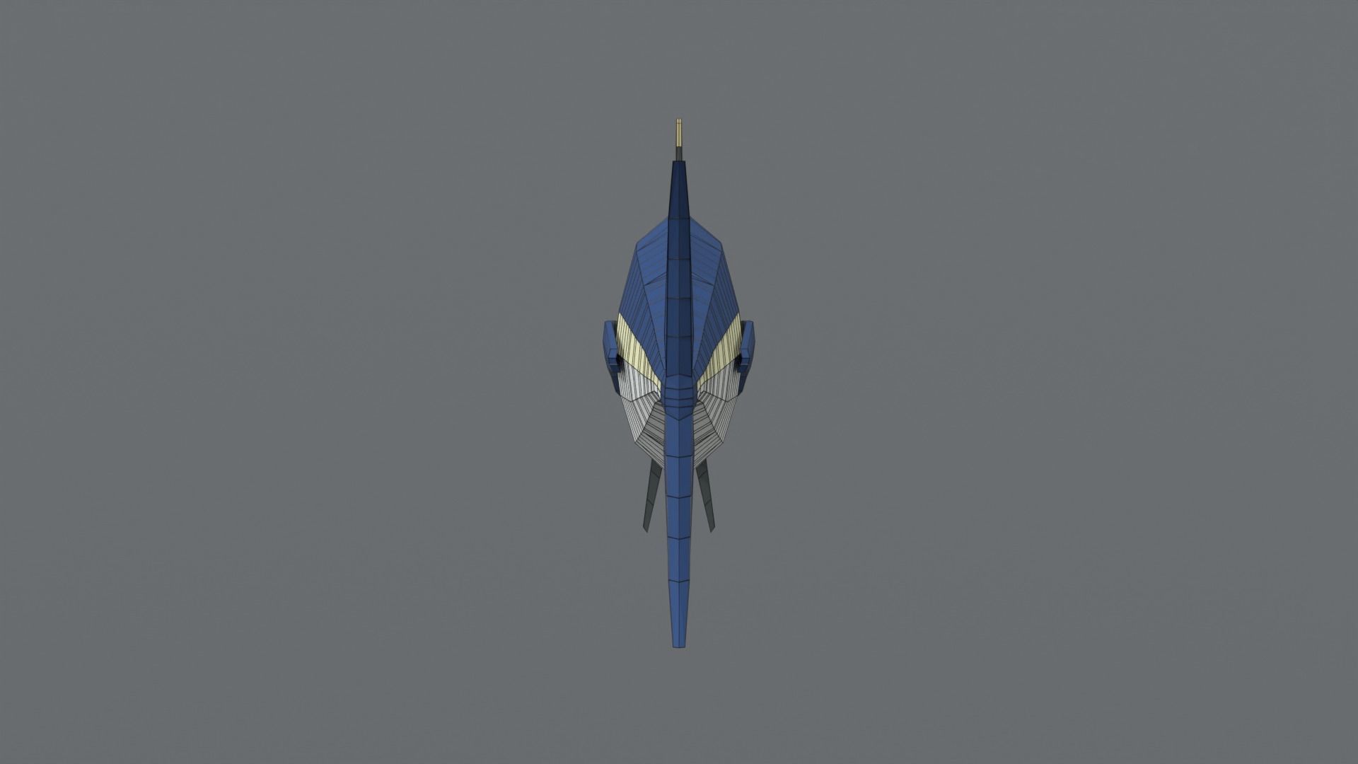 Low Poly Cartoon Tuna Fish Low-poly 3D model_11