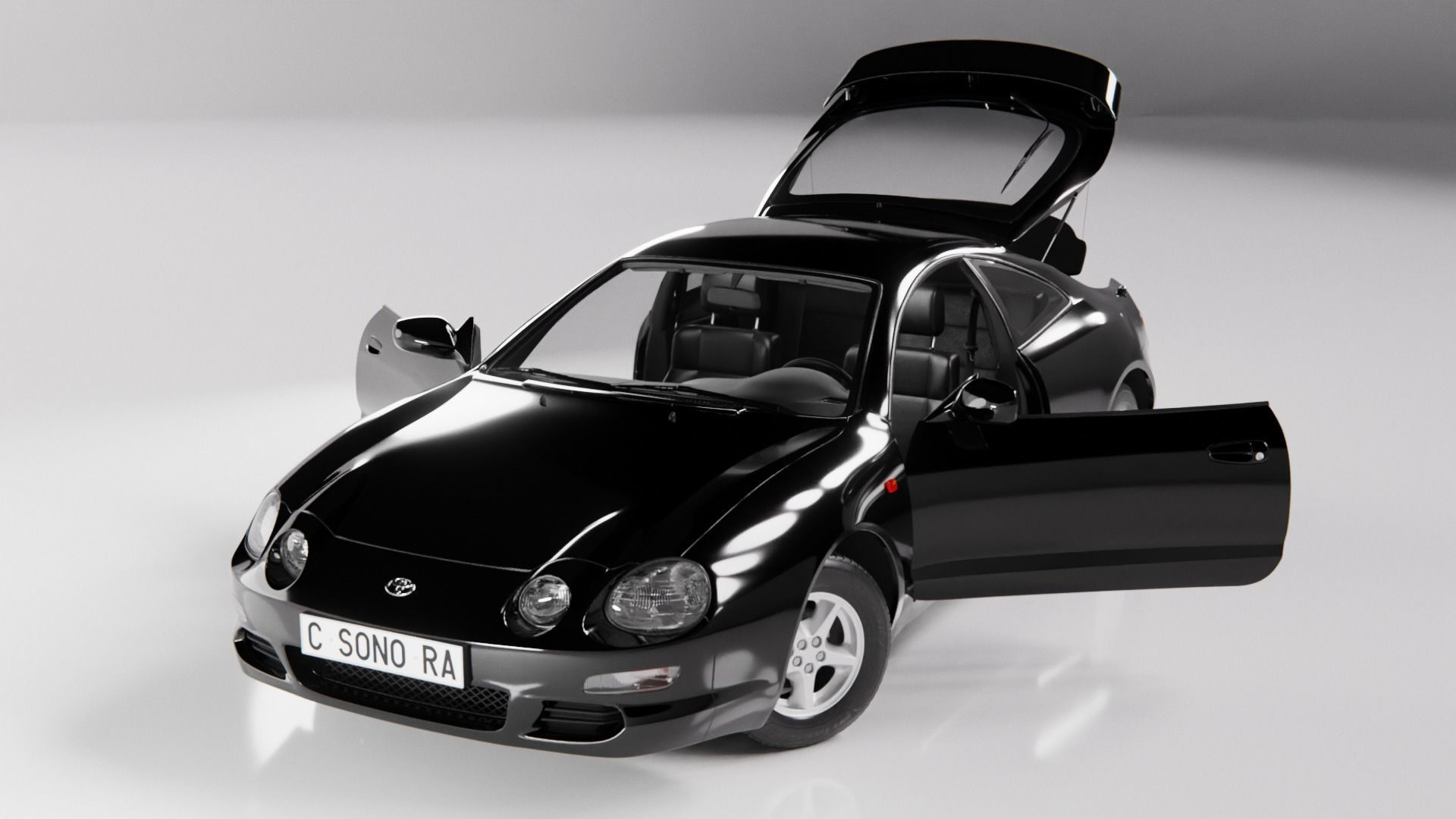 Toyota Celica 1994 Low-poly 3D model_6