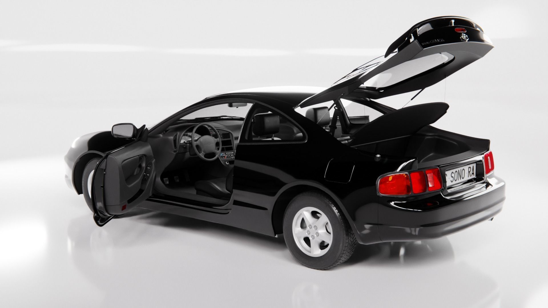 Toyota Celica 1994 Low-poly 3D model_8