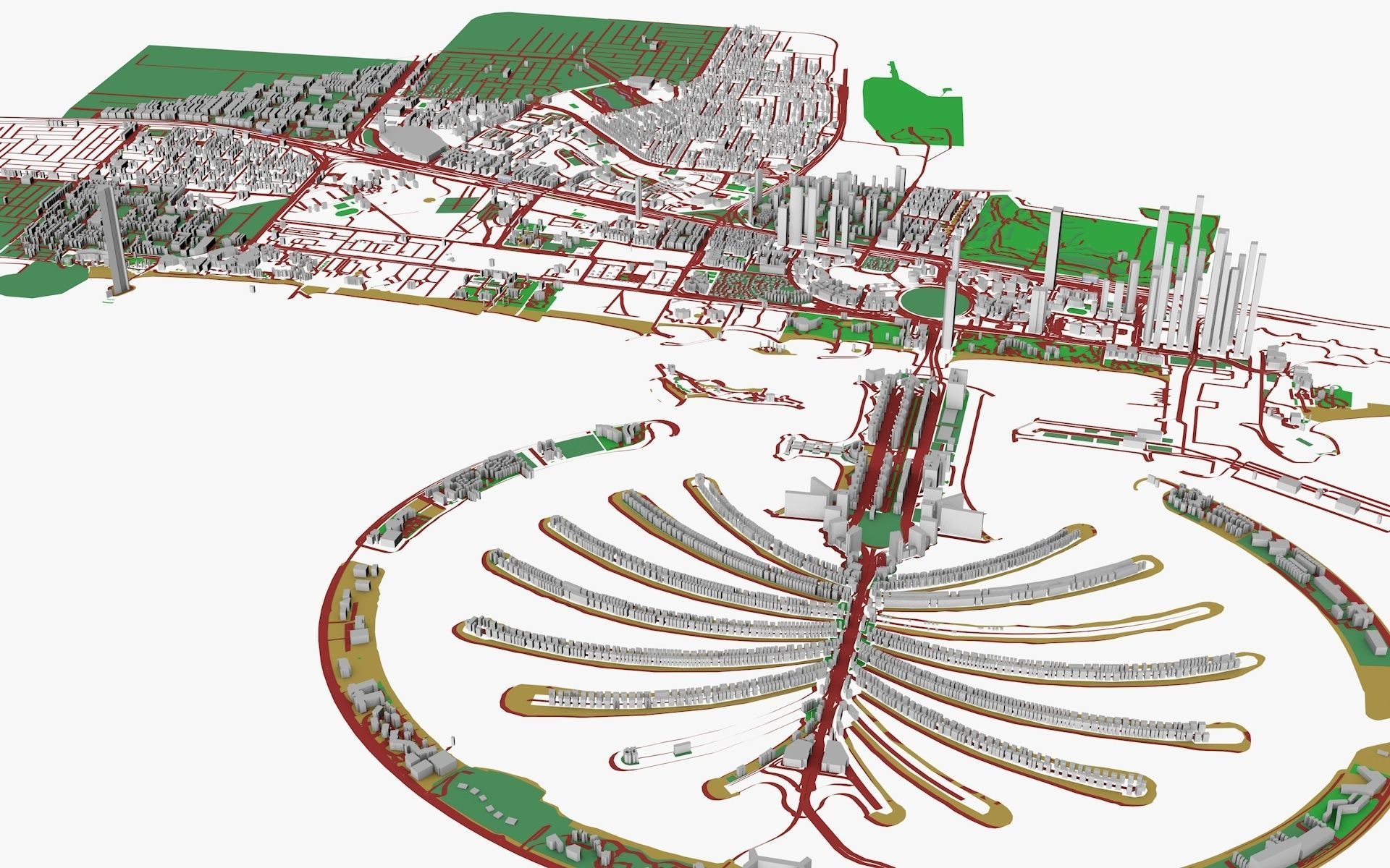 Dubai airport Low-poly 3D model_5
