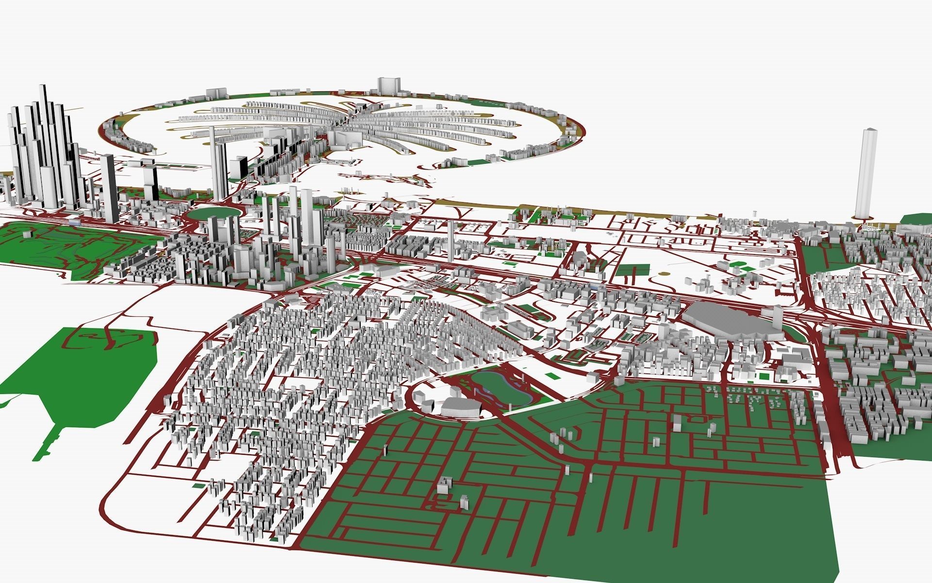 Dubai airport Low-poly 3D model_2