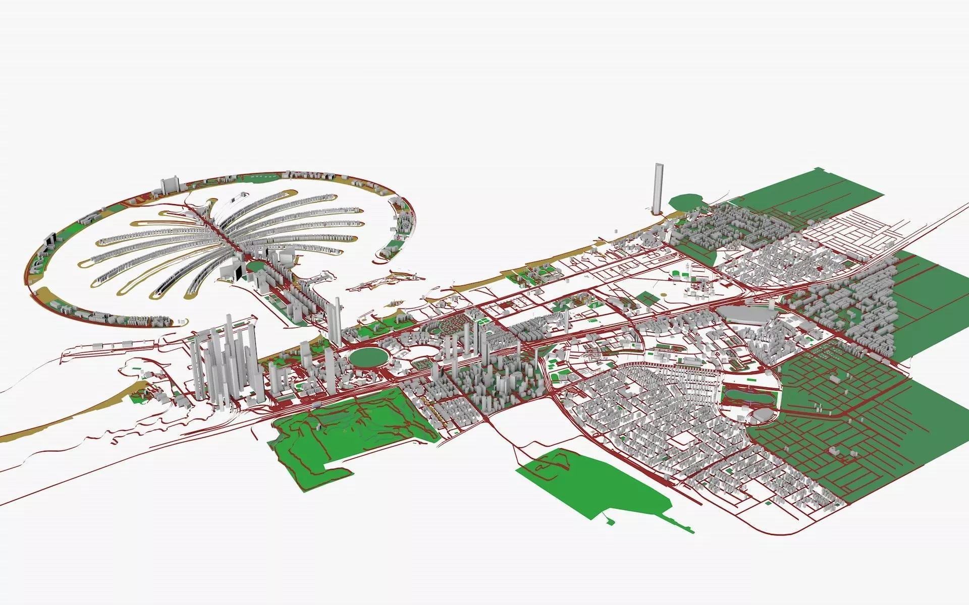 Dubai airport Low-poly 3D model_0