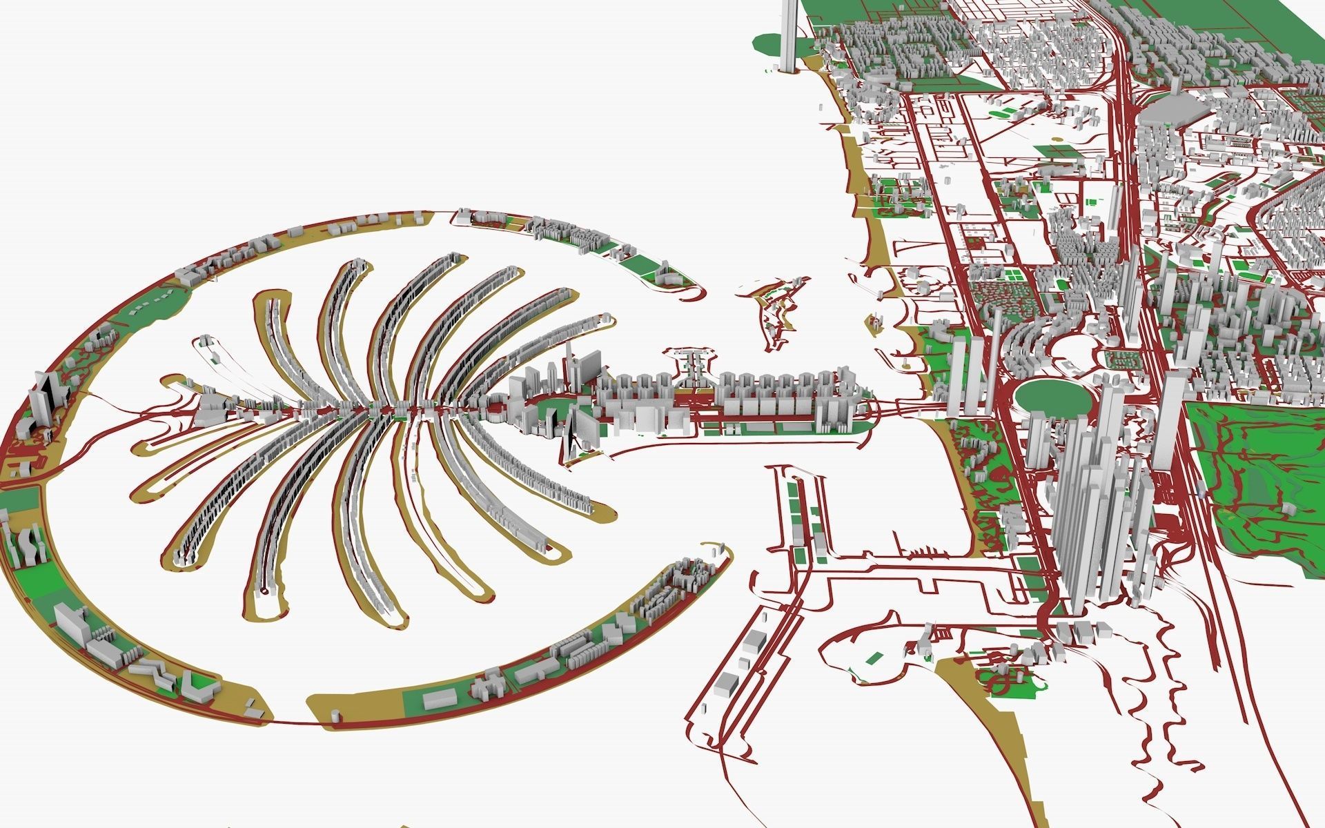 Dubai airport Low-poly 3D model_6