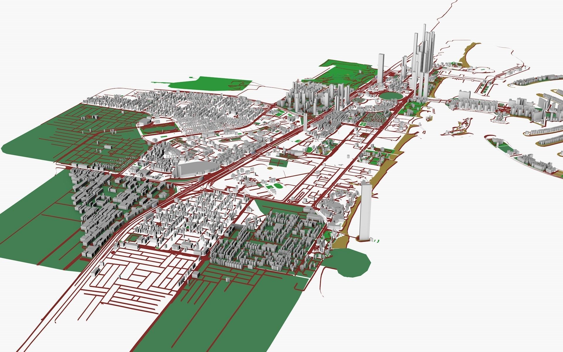 Dubai airport Low-poly 3D model_4
