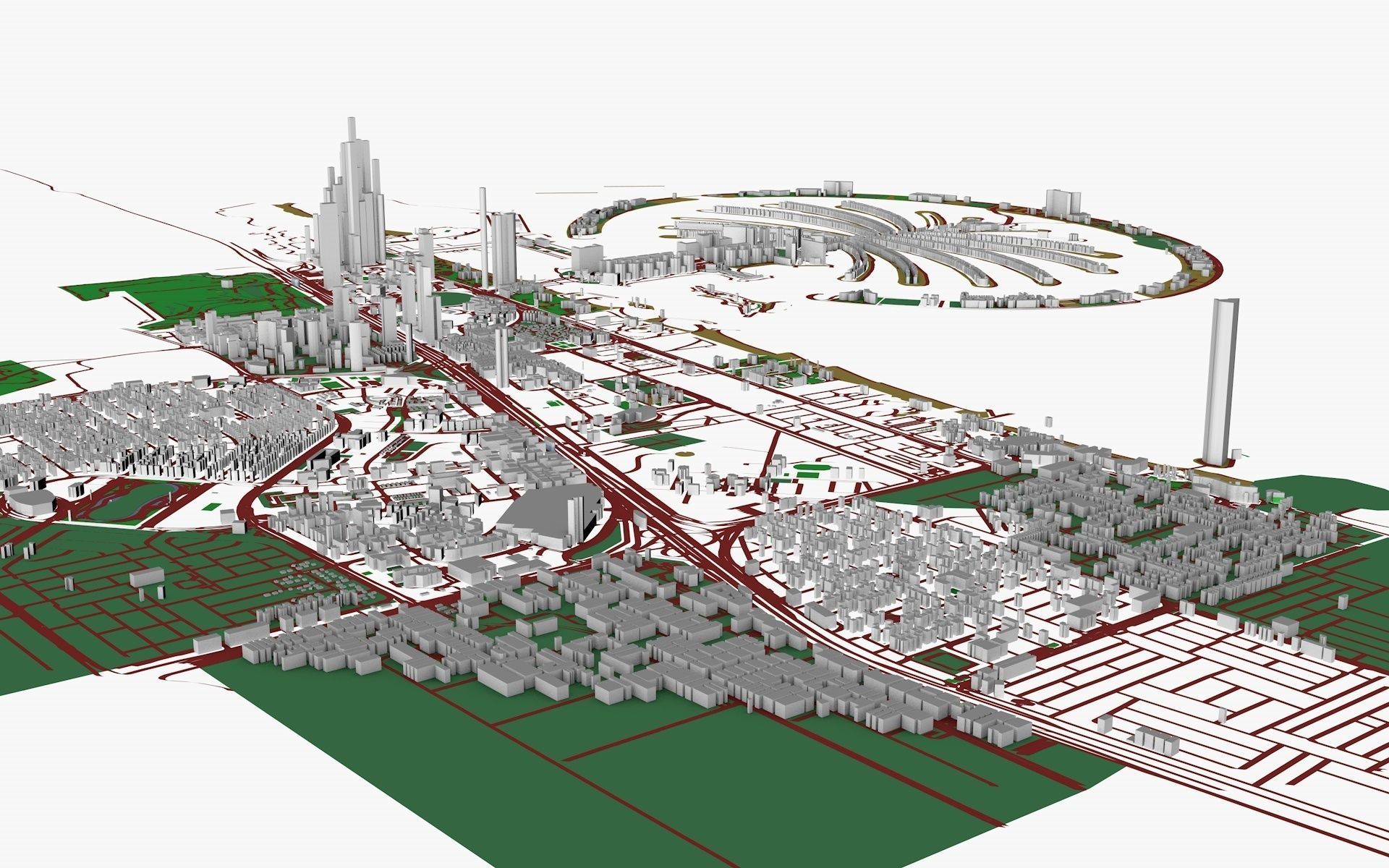 Dubai airport Low-poly 3D model_3