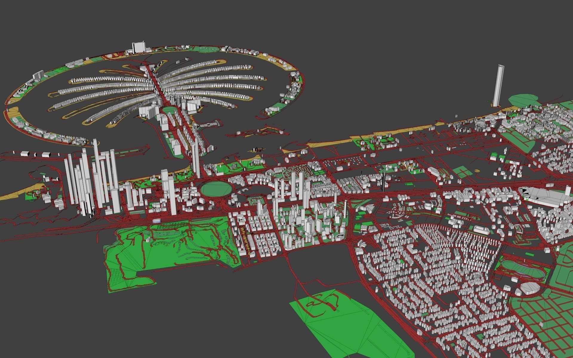 Dubai airport Low-poly 3D model_7