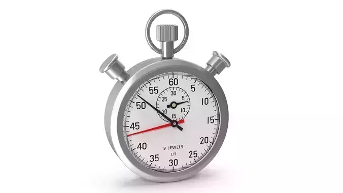 Stopwatch Low-poly 3D model