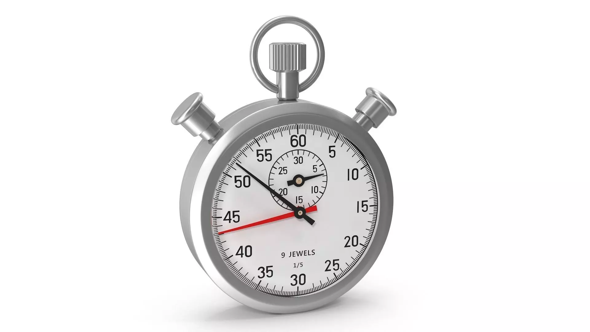 Stopwatch Low-poly 3D model_0