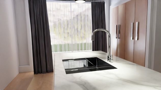 Kitchen minimalist 3D model_4