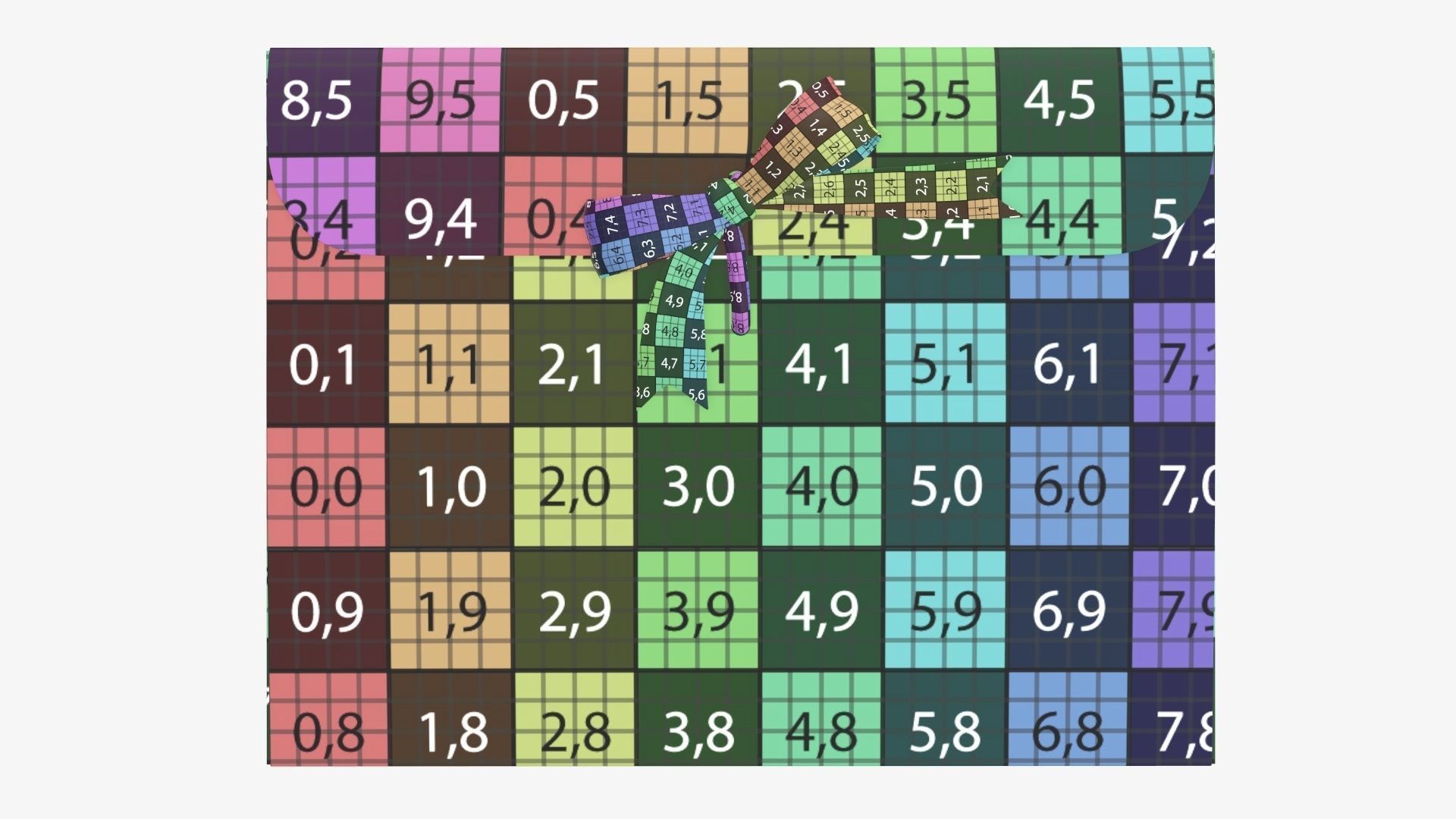 Gift paper envelope with bow mockup 3D model_14