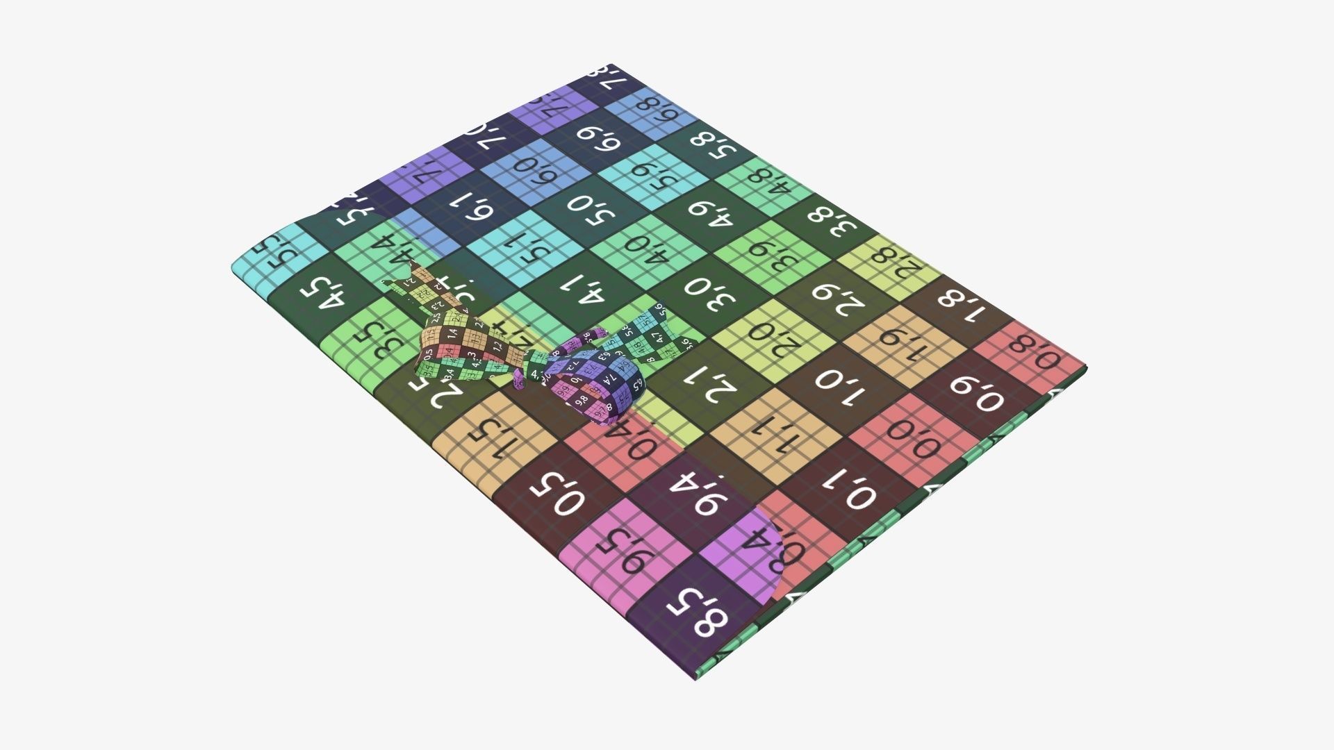 Gift paper envelope with bow mockup 3D model_11