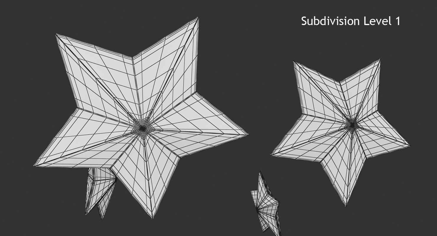 Magician Hat and Wand Low-poly 3D model_13