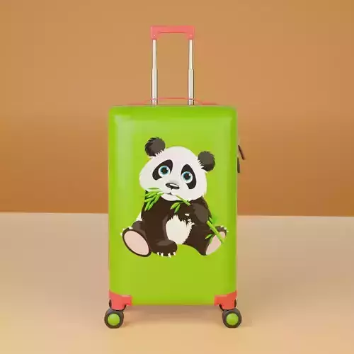 Children travel suitcase Panda 3D model