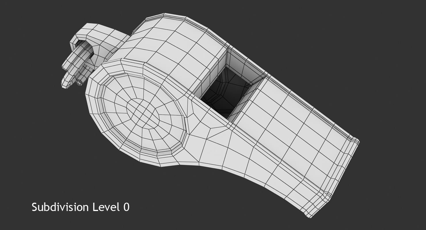 Whistle Low-poly 3D model_9