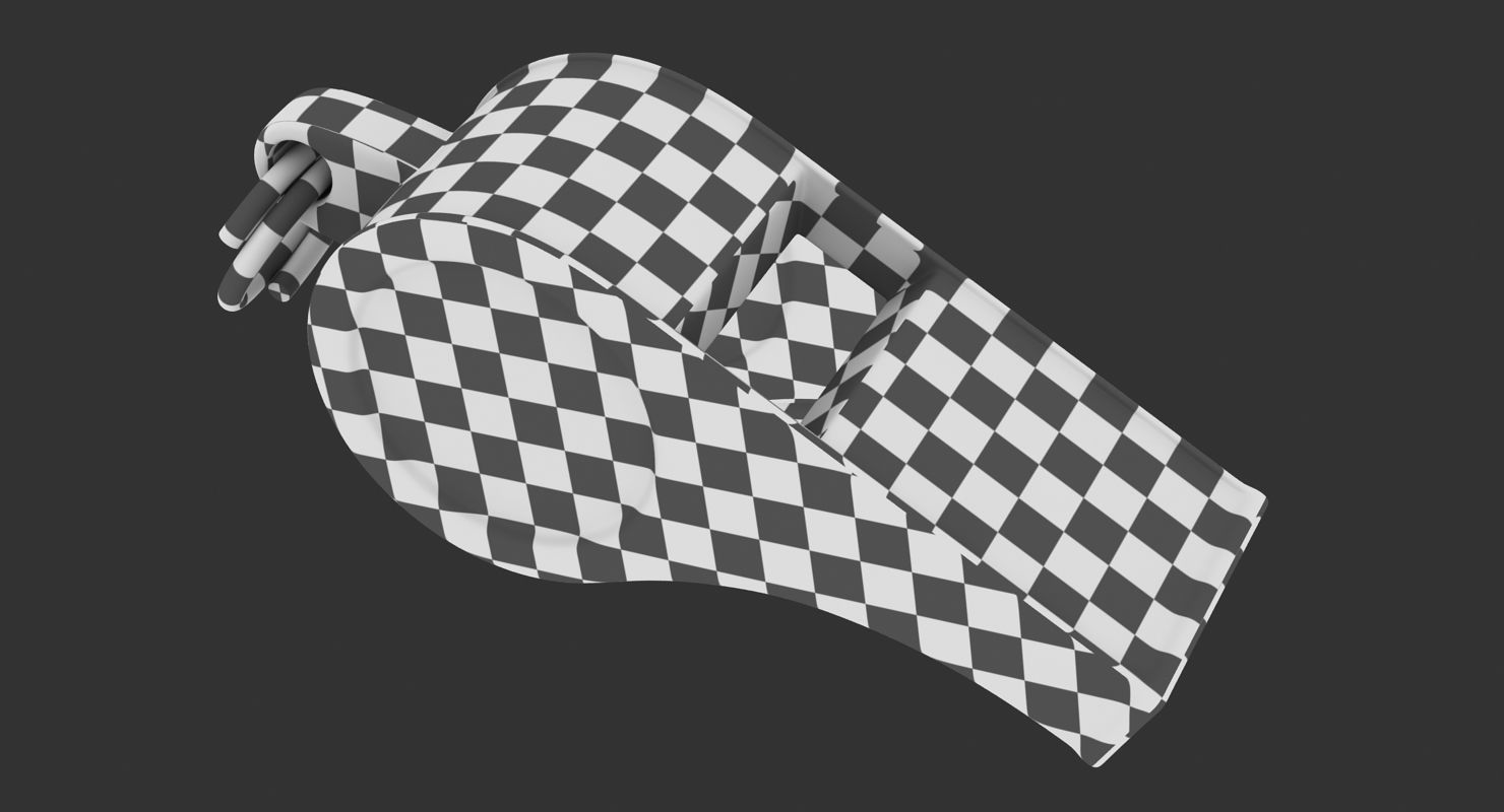 Whistle Low-poly 3D model_15