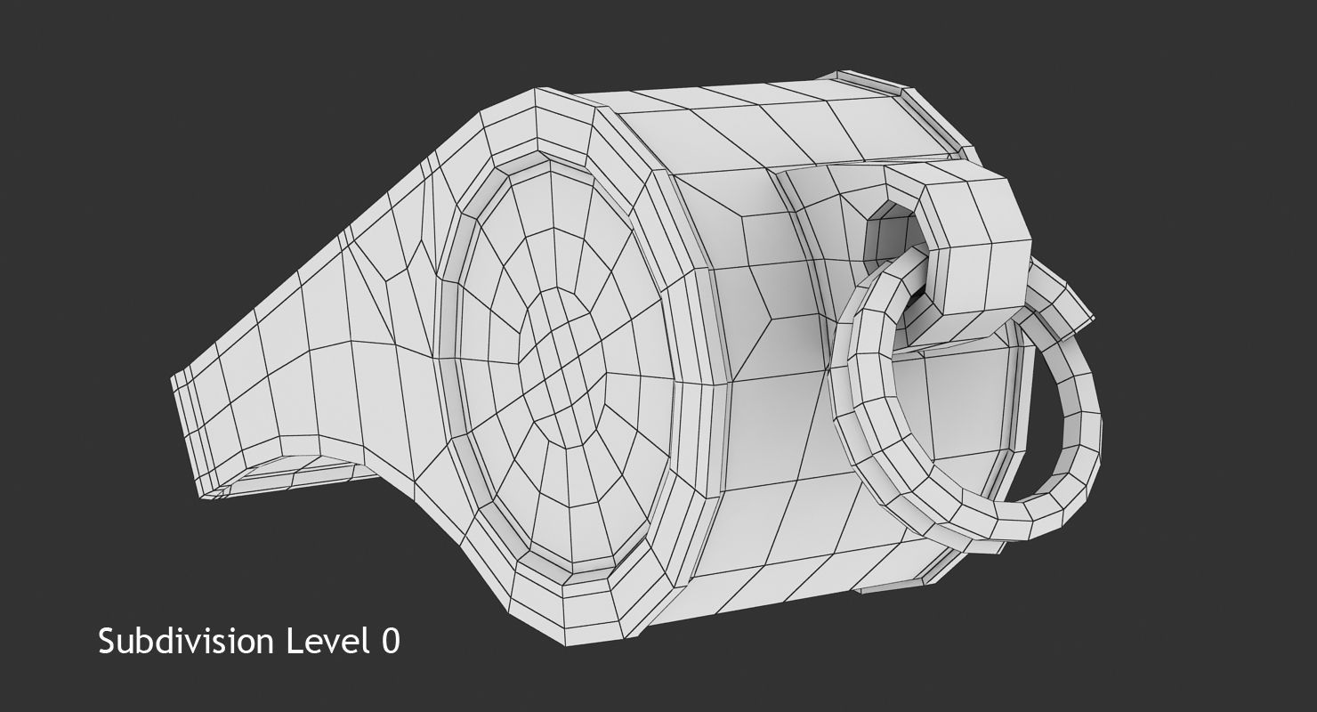 Whistle Low-poly 3D model_13