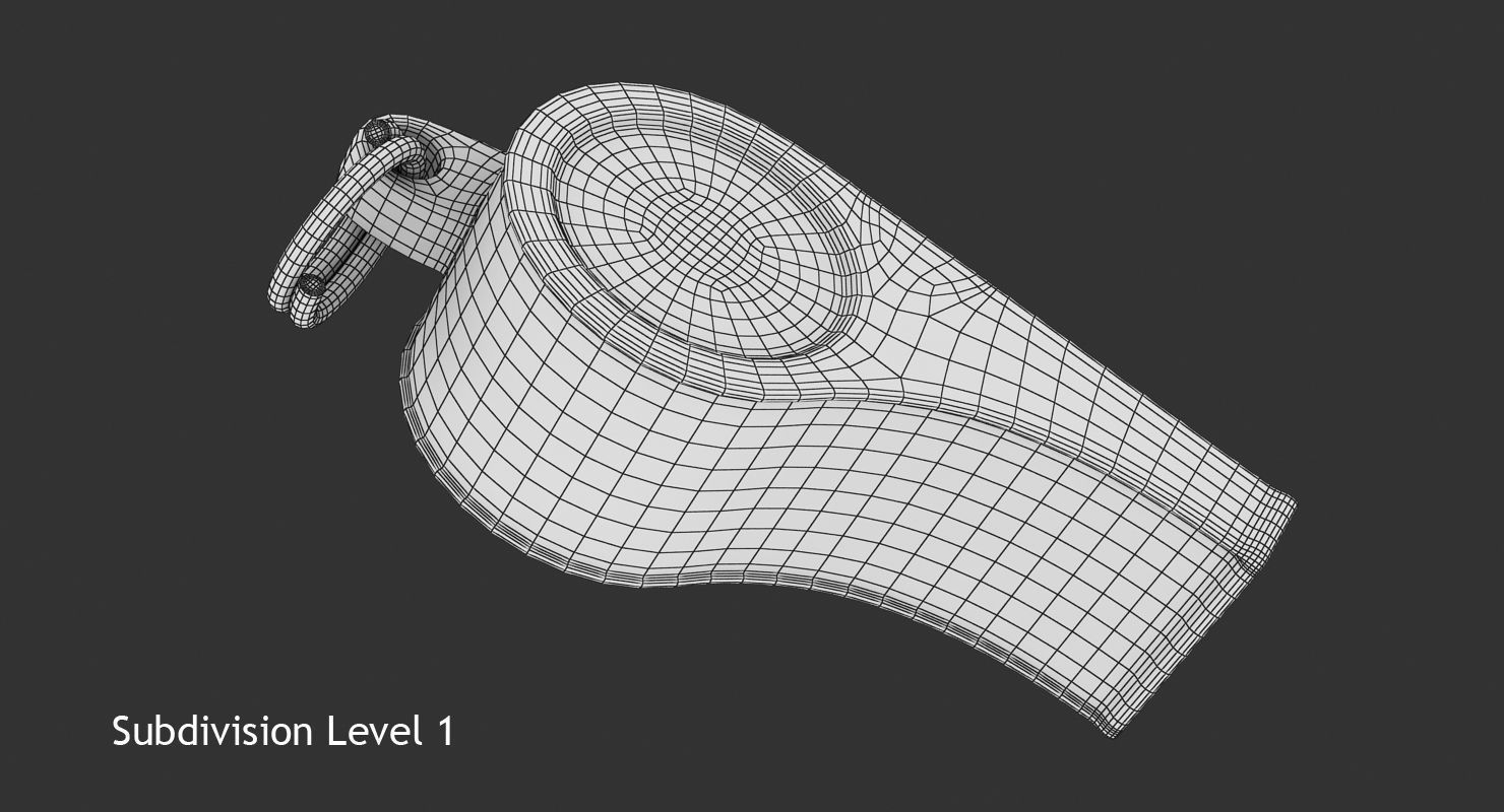 Whistle Low-poly 3D model_12