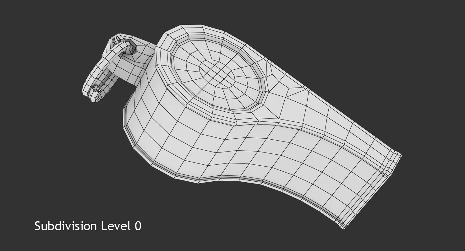 Whistle Low-poly 3D model_11