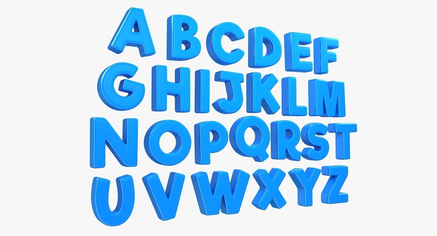 Alphabet - Toon Low-poly 3D model_1