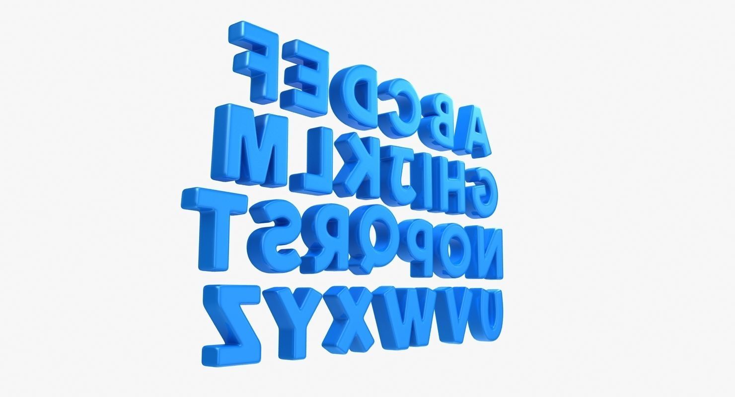 Alphabet - Toon Low-poly 3D model_4
