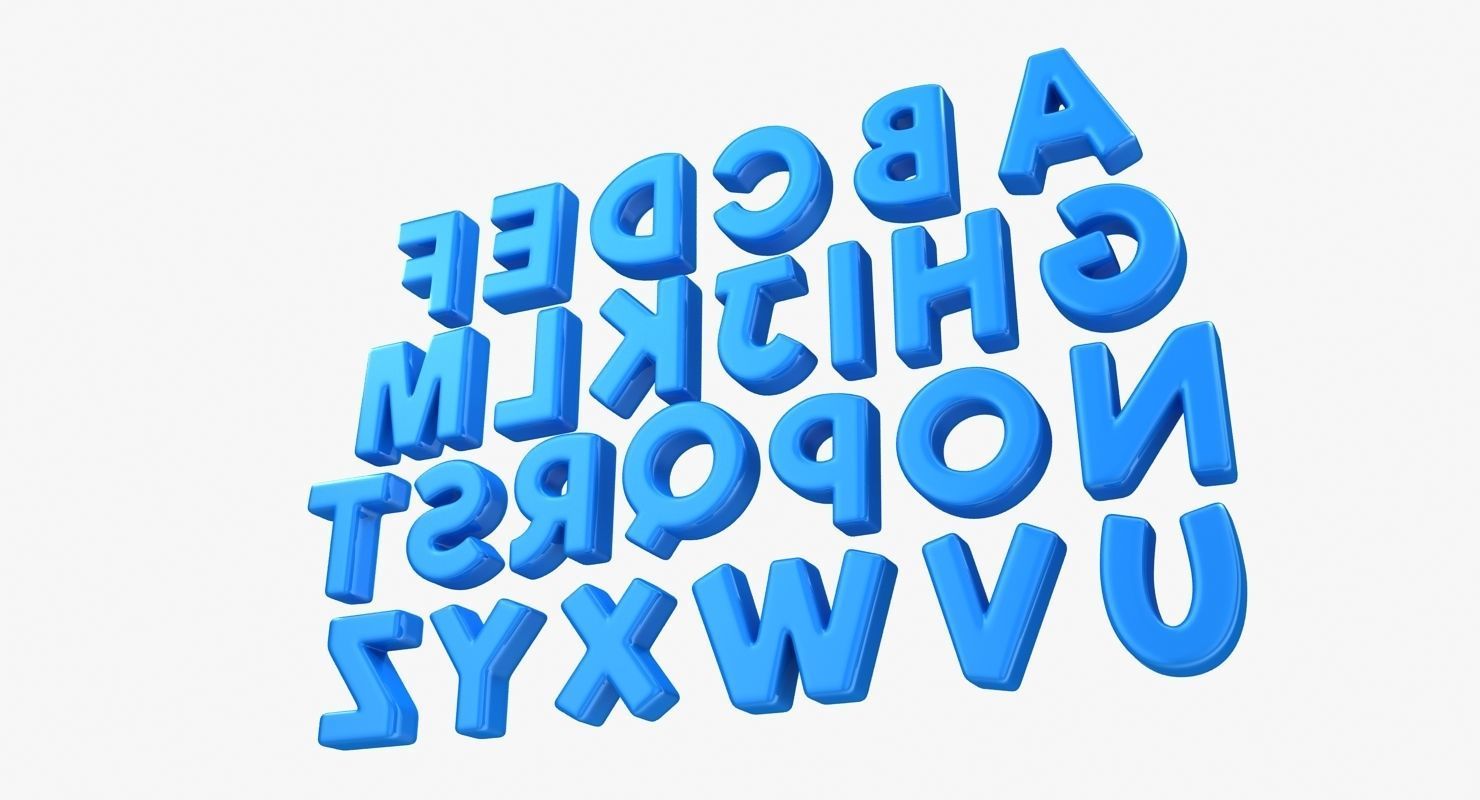 Alphabet - Toon Low-poly 3D model_5