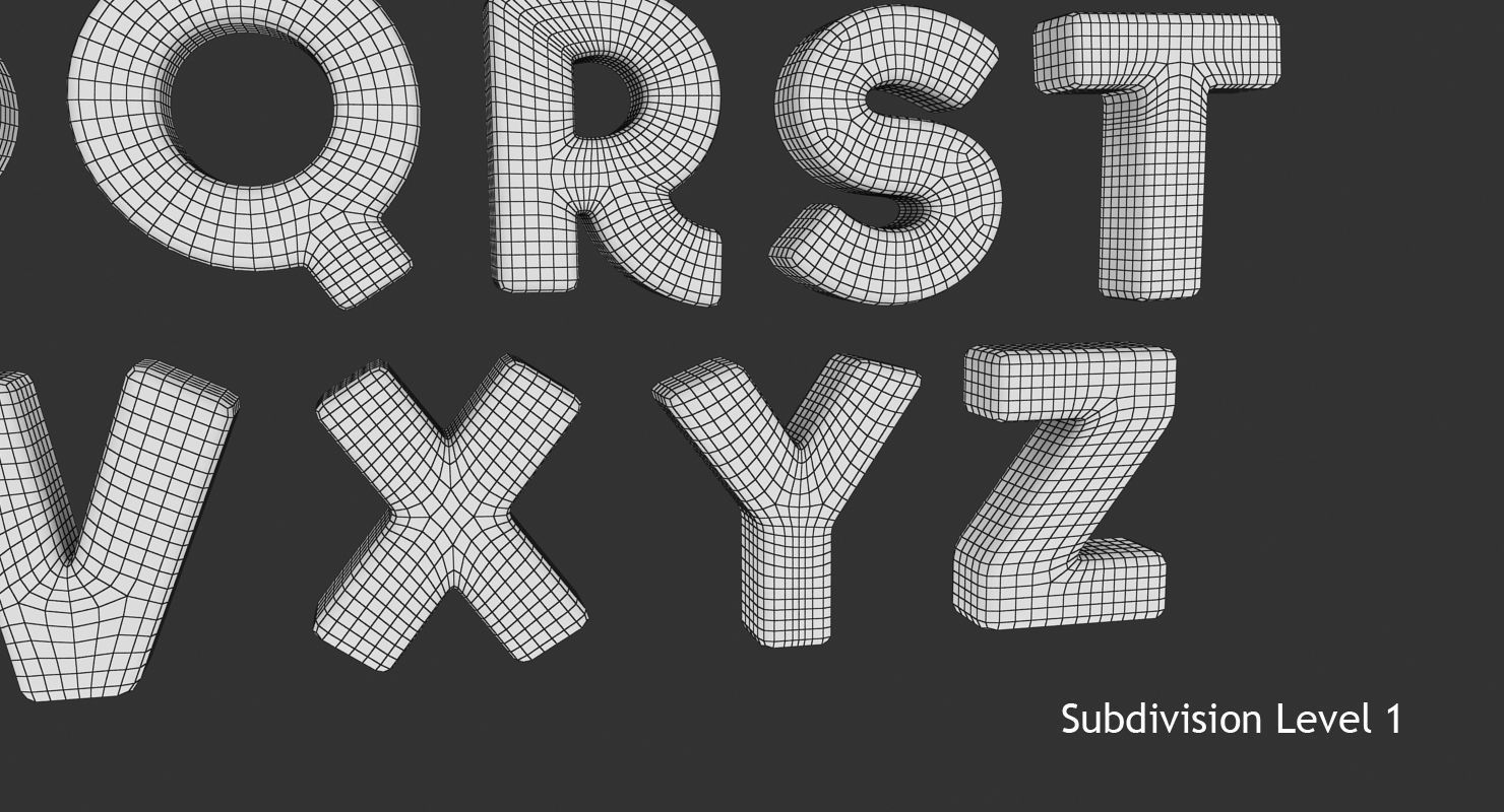 Alphabet - Toon Low-poly 3D model_13