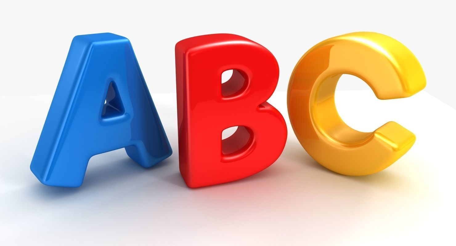 Alphabet - Toon Low-poly 3D model_6
