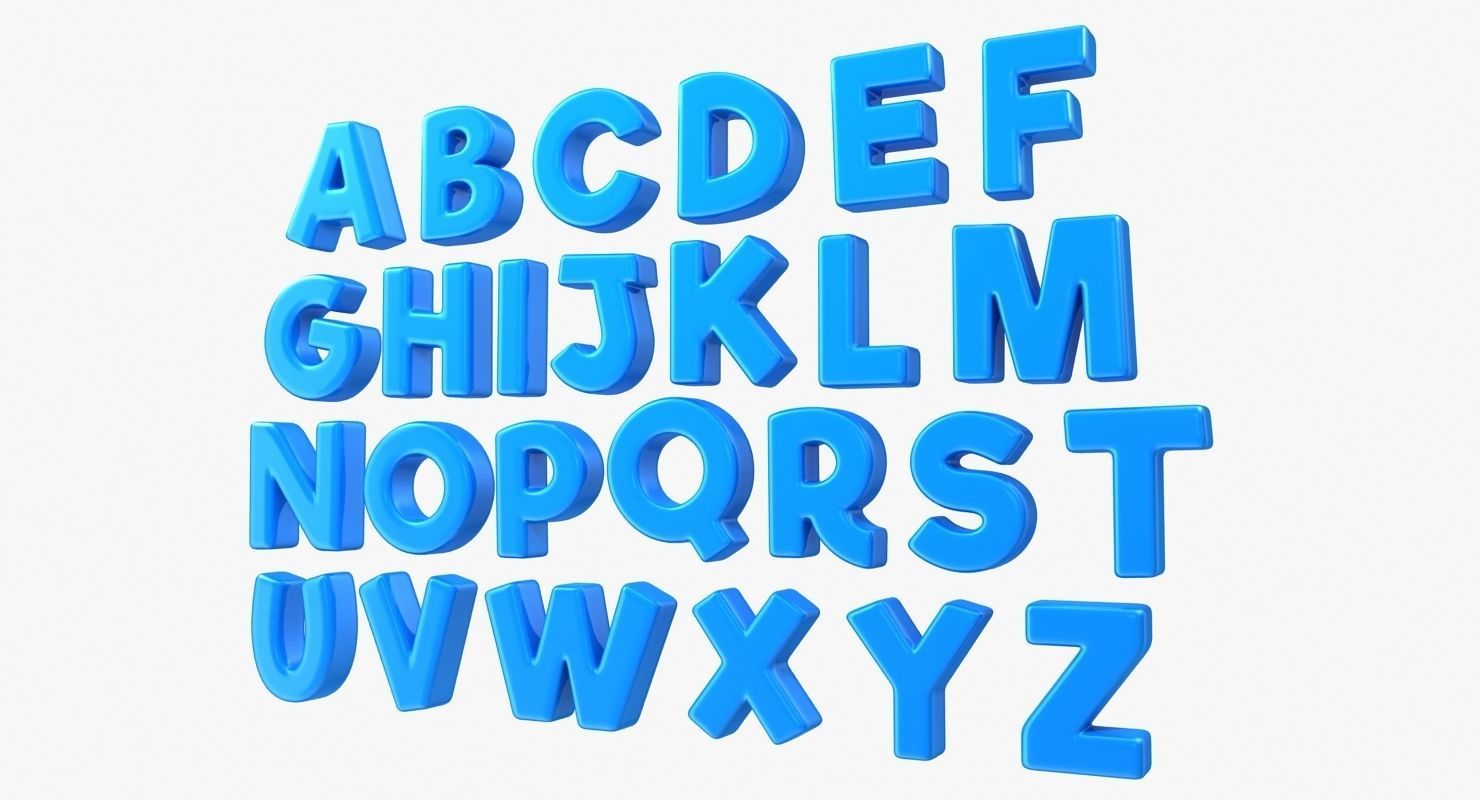 Alphabet - Toon Low-poly 3D model_3
