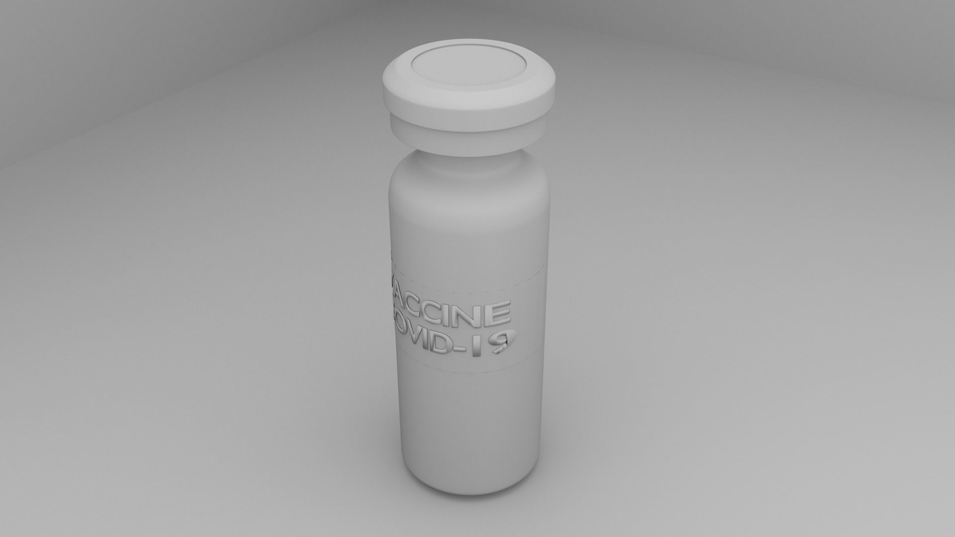 Covid-19 Vaccine Bottle with Liquid 3D model_4
