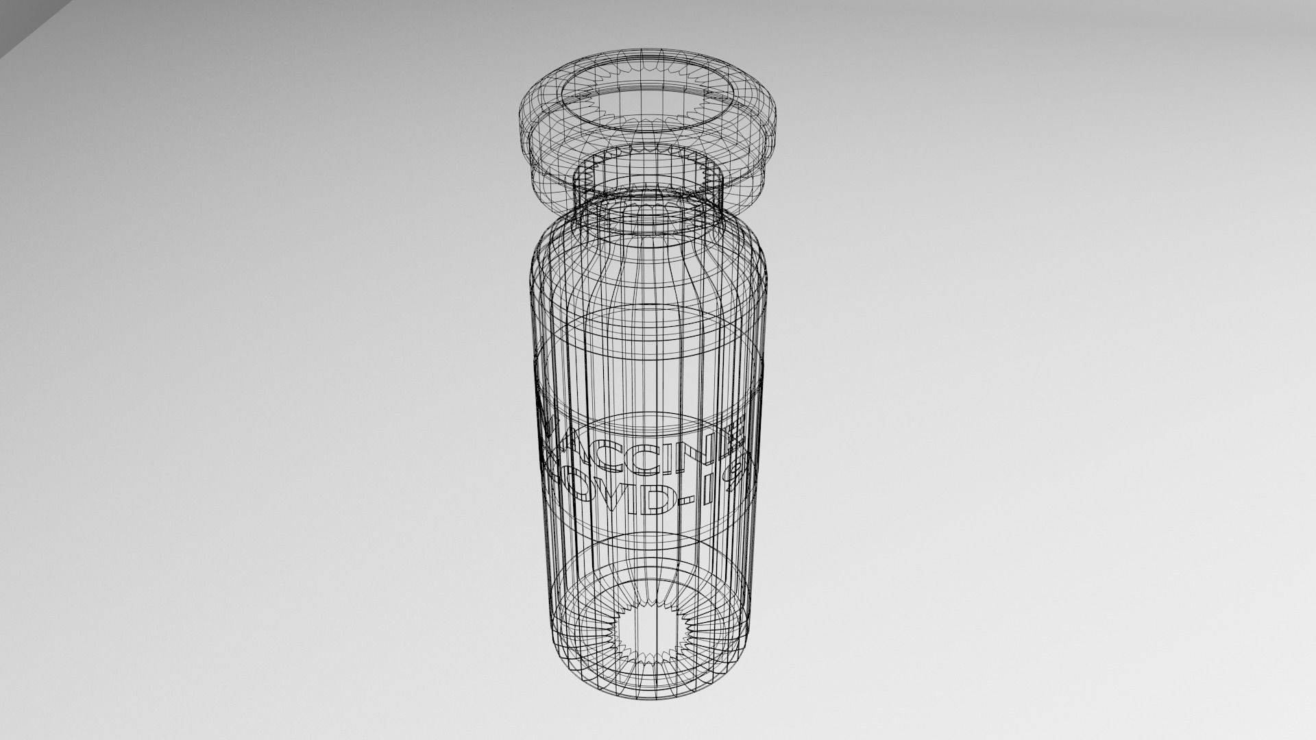 Covid-19 Vaccine Bottle with Liquid 3D model_3