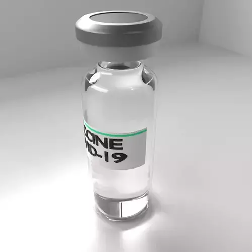 Covid-19 Vaccine Bottle with Liquid