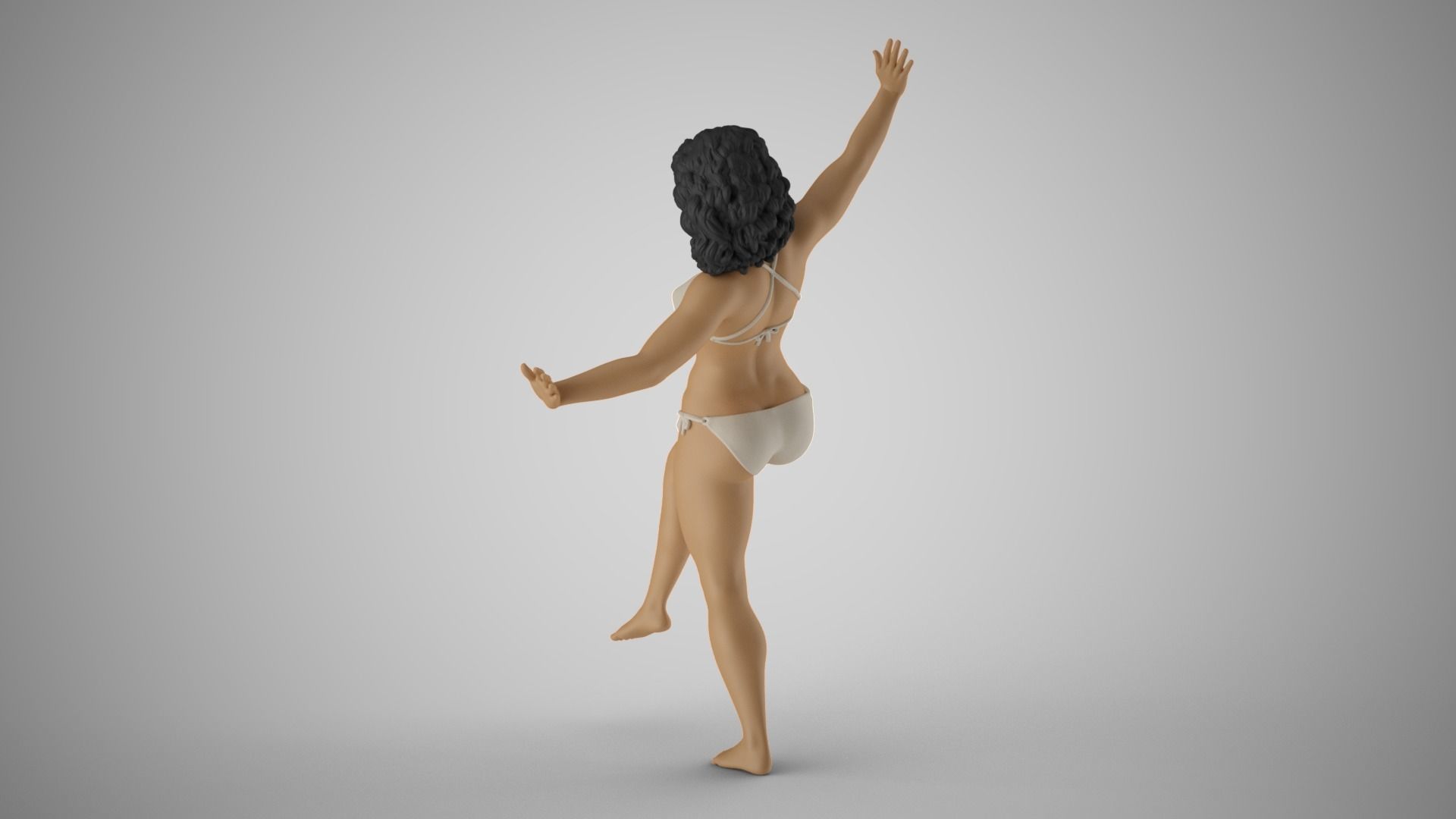 Girl Trying to Keep Balance 3D print model_8