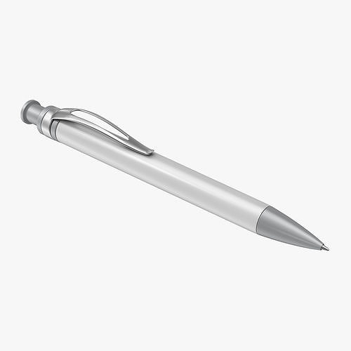 White Pen Low-poly 3D model