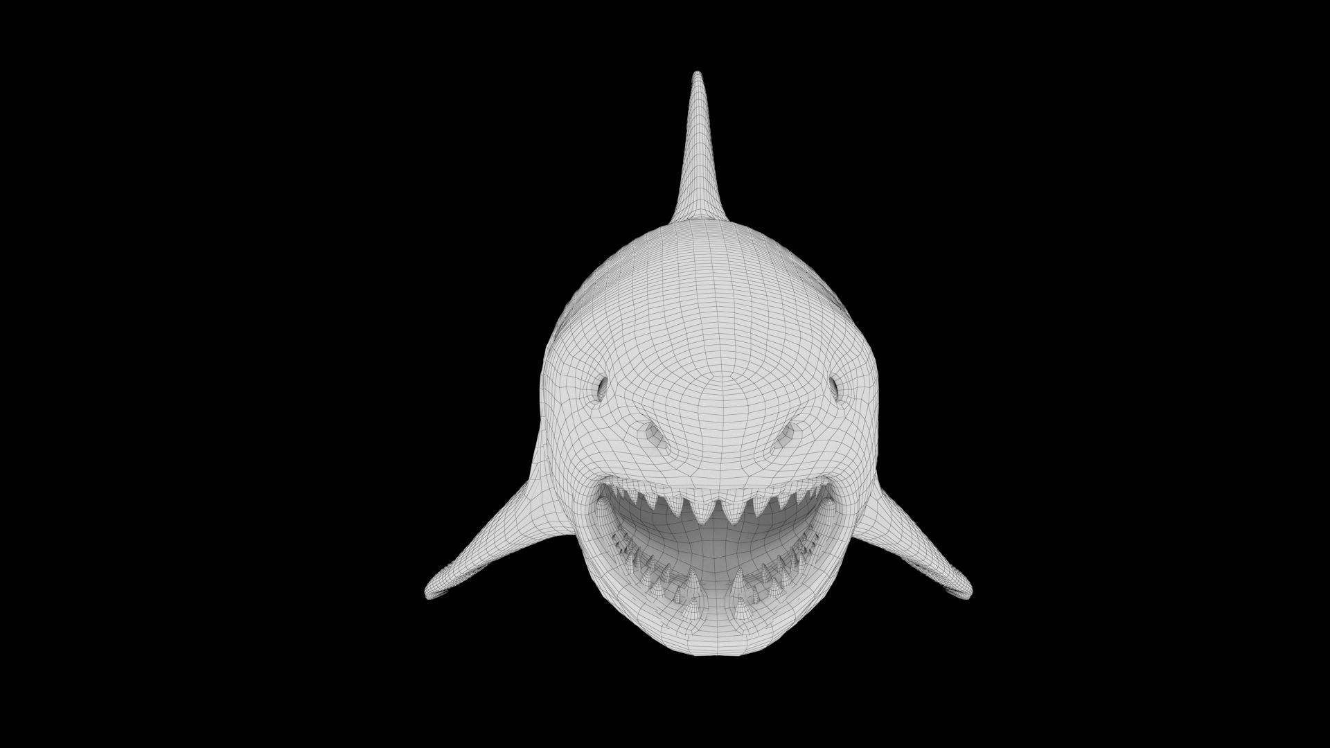 Great White Shark Model  7 animations Pack Low-poly 3D model_20