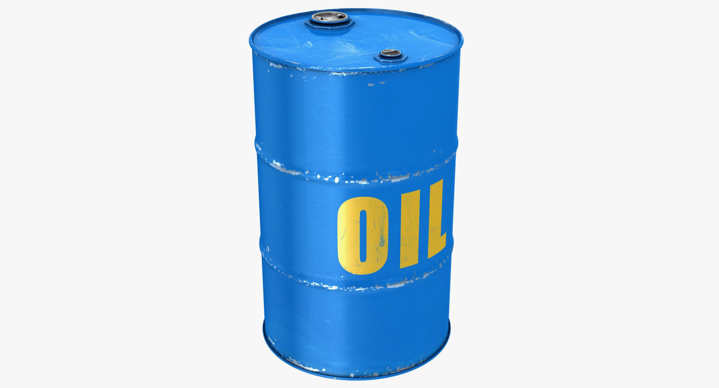 Oil Barrel Low-poly 3D model_1
